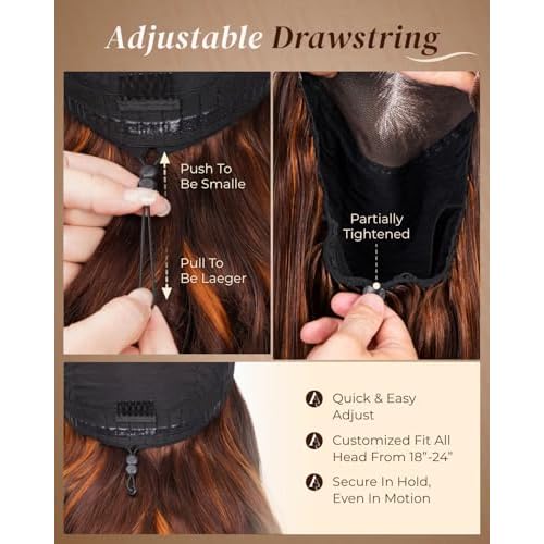 Arabella Pre Everything 13x6 Full Lace Body Wave Glueless Wig Human Hair Pre Plucked Pre Cut Omber Highlight Dark Brown 230% Density Lace Bleached Knots Ready to Go Wig 20 inch