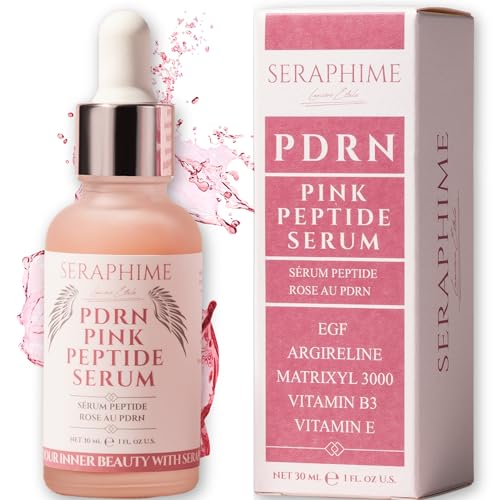 PDRN Pink Peptide Serum with Salmon DNA, EGF, Argireline & Matrixyl 3000 ? Pink PDRN Serum Skin Care for Glowing Skin ? Anti-Aging, Hydrating, Brightening Skincare with Argireline Peptide Matrixyl