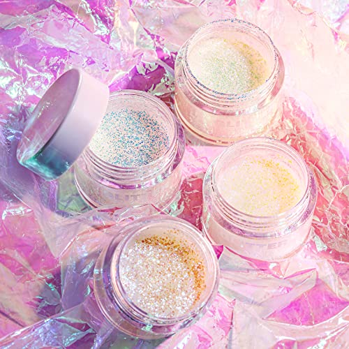 BestLand Holographic Body Glitter Gel for Women and Kids ? Sparkle Glitter Makeup for Face, Body & Hair ? Long Lasting Shimmer Gel for Festival, Rave, Halloween, Party, Mermaid Look (02 Stardust Pink)