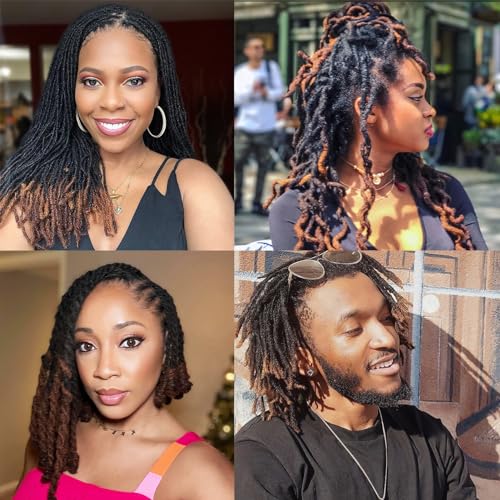 0.6 cm Thickness 10Inch #T1B/30 60 Strands 100% Real Human Hair Dreadlock Extensions for Men and Women. Handmade for Full Head, Can Be Dyed and Bleached. Dreadlocks Bulk Permanent Locs