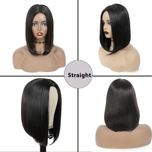 Youngirl Straight Bob Wig Human Hair 14 Inch 13x4 HD Lace Front Wigs for Black Women Glueless Short Bob Lace Frontal Wig Human Hair Pre Plucked 150% Density Natural Black