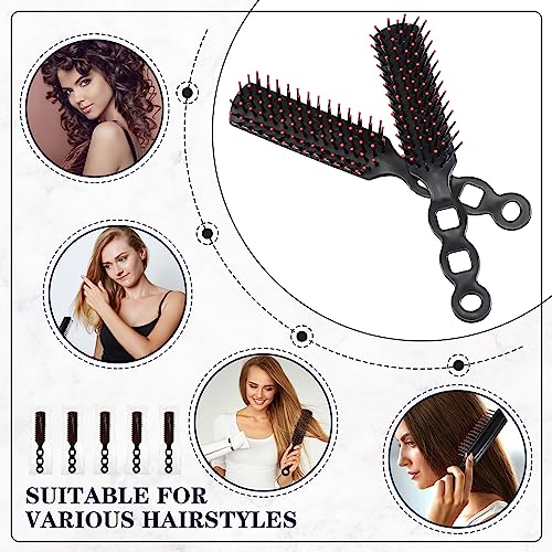 400 Pcs Hair Brushes Bulk for Homeless Individually Wrapped Bristles Hair Brush for Curly Hair Suitable for Homeless Shelter Hotel Nursing Home Charity Church 7.5 x 1.4 Inches