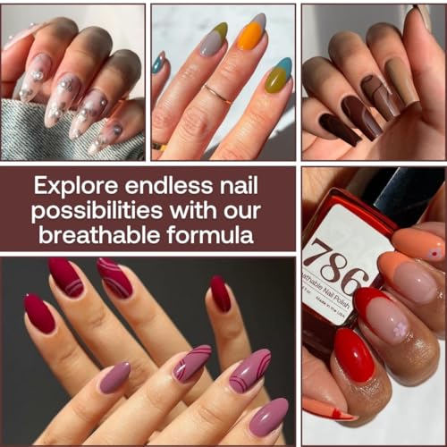 786 Cosmetics 4 Pieces Set: (Coastal Dreams) Breathable, Vegan, Cruelty-Free, Halal, Fast-Drying Nail Polish