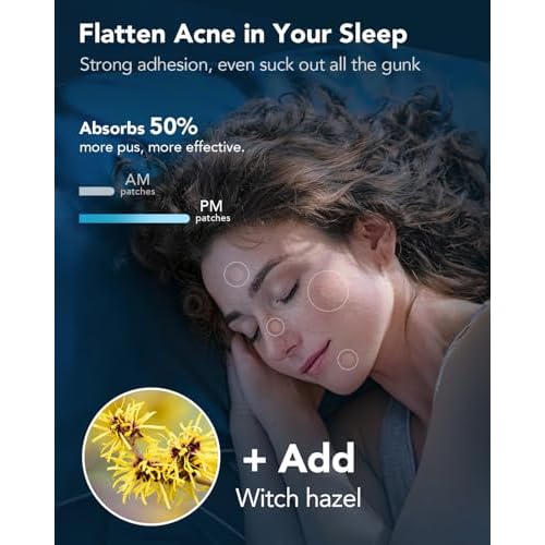 LitBear Acne Pimple Patches- Day and Night 6 Sizes 204 Dots Thin & Thick Hydrocolloid Patches with Witch Hazel, Tea Tree & Calendula Oil, Extra Adhesion for Face Zit Patch Dots