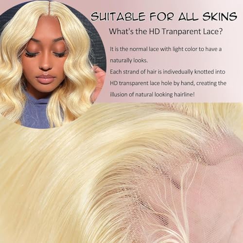 613 Frontal 13x4 Frontal Human Hair Blonde Ear To Ear Frontal Closure 12A Grade Brazilian Virgin Remy Human Hair 10 Inch