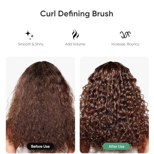 AM8:00 Curl Defining Brush for Shaping & Separating Curly Hair and Adding Volume,Vented Hairbrush for Blow Drying,for Women and Men