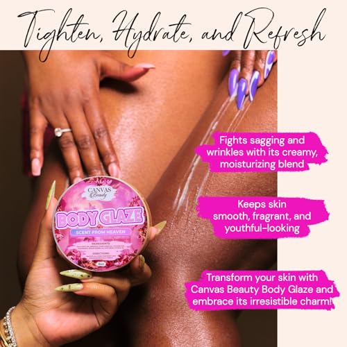 Canvas Beauty Body Glaze, Scent From Heaven ? Sweet Cherries & Star Anise, Moisturizing Non-Greasy Body Butter for Women With Beeswax, Jojoba Oil, and Rice Bran for Soft and Glowy Skin