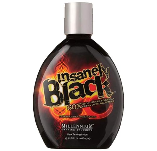 Millennium Tanning Insanely Black 60x, Mega Tingle Dark Tanning Lotion, 13.5 Ounces