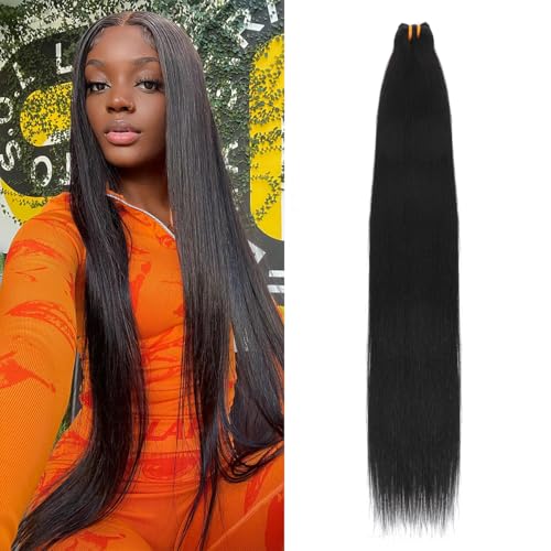16A Raw Human Hair Bundles 100% Burmese Virgin Straight Bundles Human Hair, Sliky Boutique Extensions, Can Be Dyed and Restyled, Full Ends, Vertical Smooth (Straight 1 Bundle, 30 Inch)