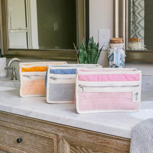 Simple Ecology Organic Cotton Canvas Padded Toiletry, Cosmetic, Travel Bag - Natural