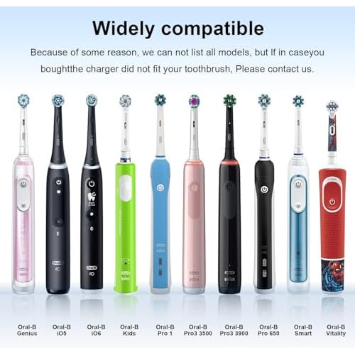 USB Toothbrush Charger for Braun Oral B 3757 Chargers, Replacement USB-A 3757 Charging Base for Oral-B, Waterproof Inductive Portable for Travel