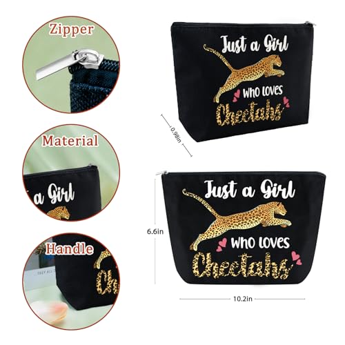 Cheetah Makeup Bag Cheetah Print Gifts for Women Girls Daughter Sister Bestie Cosmetic Bag Small Makeup Pouch