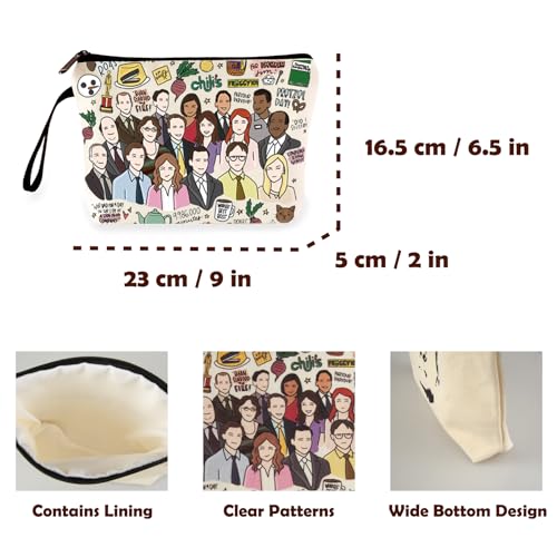 The Office Merchandise Canvas Tote Bag, The Office Merch Reusable Tote Bag with Wide Base