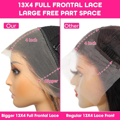CHUDI Highlight Ombre Lace Front Wig Human Hair 210% Density Colored 13x4 HD Transparent Lace Frontal Wigs Glueless Body Wave Wigs Pre Plucked With Baby Hair FB30 Light Brown Balayage Wig 26Inch