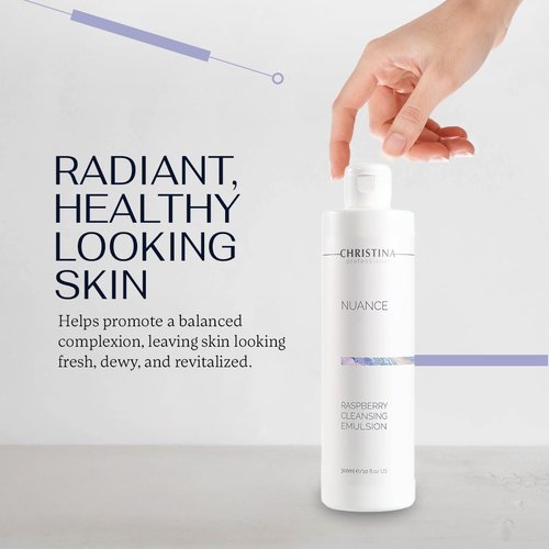 -CHRISTINA- Nuance Gentle Daily Cleanser for Face - Hydrating Facial Wash for Women & Men - Purifying, Moisturizing, Natural Emulsion with Pomegranate, Raspberry & Grape Seed Extracts - 300ml