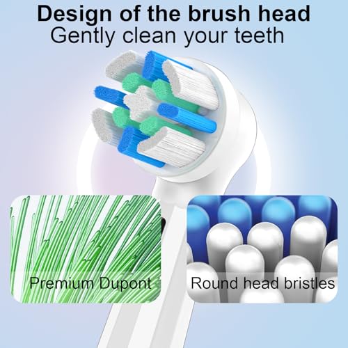 12pcs Replacement Heads Compatible with Oral B iO 3 4 5 6 7 8 9 10 Series Electric Toothbrush,Toothbrush Heads Compatible with Oral B iO Replacement Heads, Medium Bristles for Effective Cleaning