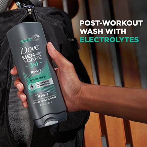 Dove Men+Care Post-Workout Body Wash For Men 3N1 Revive With Tea Tree Oil 18 oz