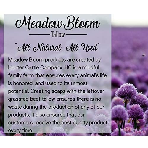 Meadow Bloom Tallow Bar Soap - Fennel & Clay 1 Pack - Made with All Natural 100% Grass Fed Tallow Handmade Soap Bar - Great for Face or Body Soap