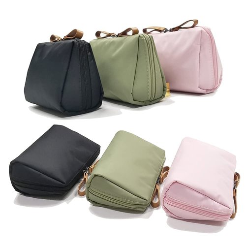 Vviitop Medium Makeup Bag for Purse, Makeup Pouch Small Cosmetic Bag Mini Portable Handbag for Women and Girls (Emerald Green)