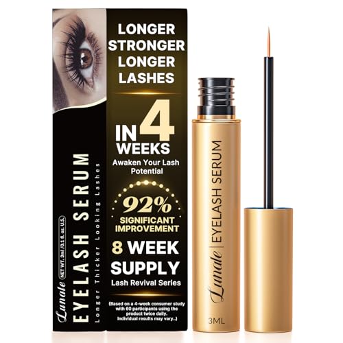 Eyelash Growth Serum with Advanced Formula: Rapid Eye Lash Enhancing Serum for Eyelash and Eyebrow Growth in 3-4 Weeks - Boost Longer Thicker and Fuller Lashes 3ML