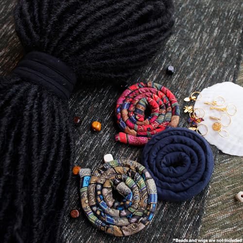 4 Pieces Spiral Lock Hair Tie Dreadlock Hair Tie for Women and Men Braids Dreadlock Accessories Colorful Dread Ties for Braids Loc Thick Curly Hair (Multi)