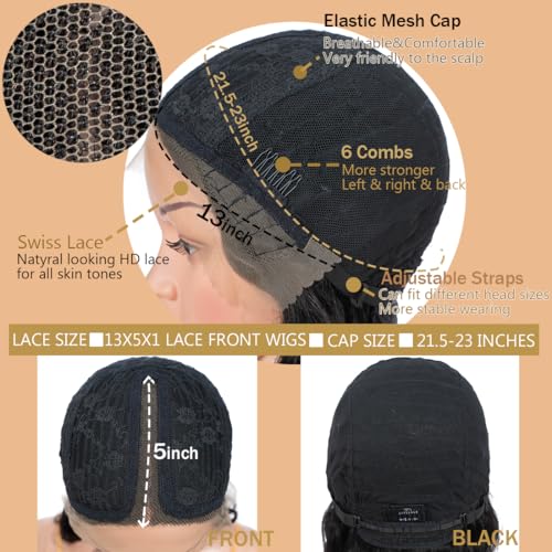 Lace Front Wigs Human Hair Loose Body 13x5x1 Lace Frontal Wigs for Women 26inch 150% Density Glueless Brazilian Body Wave Real Human Hair Wig with Baby Hair Pre Plucked