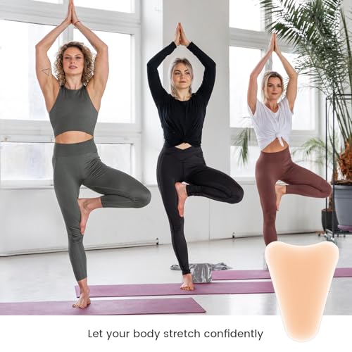 6Pcs Seamless Crotch Smoothing Pad for Leggings Swimsuits, Privacy Protection Insert Reusable Front Modesty Cover for Women