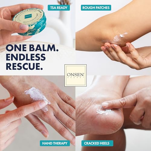 Onsen Secret Advance Rescue Nail Kit - Strengthening Nail Oil & Serum with Hand & Cuticle Rescue Cream - Tsubaki, Shea Butter, Jojoba - Hydrates, Repairs, and Restores