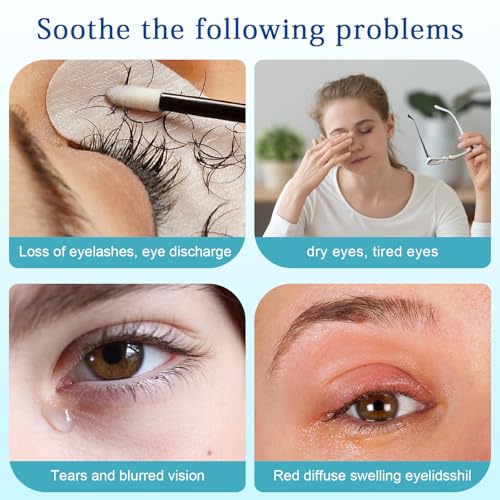 Tea Tree Oil Eyelid Cleansing Wipes, 60 Individually Wrapped Travel Eyelid Wipes With Physiological Saline - Cleanser & Eye Makeup Remover for Dry Eyes, Stye, Blepharitis Treatment