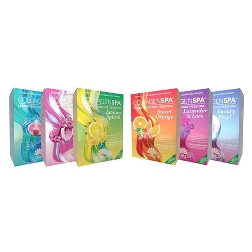LaPalm Collagen Spa Luxury Manicure and Pedicure with Collagen Bubble Crystals - Mix of 6 Scents