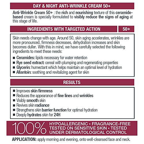 MARCELLE Anti-Wrinkle Cream, Ages 50+, 1.7 ounces