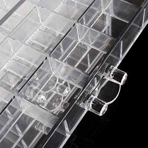 HOKY 120 Grids Transparent Acrylic Nail Display Organizer Makeup Jewelry Nail Art Cosmetic Display Rack Drawer Boxes Organizers