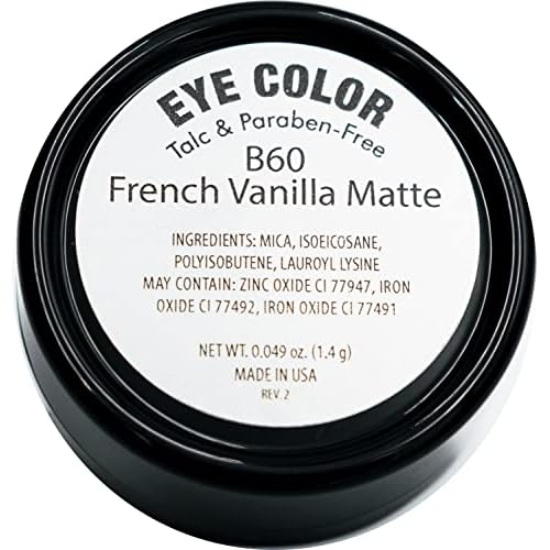 Naked French Vanilla Off White Nude Neutral Matte Pressed Powder Single Vegan Eyeshadow; Talc, Paraben & Cruelty Free