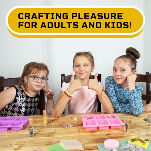 DIBYS DIY Soap Making Kit for All | SLS-Free Transparent Glycerin Soap Base | Homemade Soap Kit for Beginners with Essential Oils, Colors & Ingredients | Arts & Crafts Gift Ideas