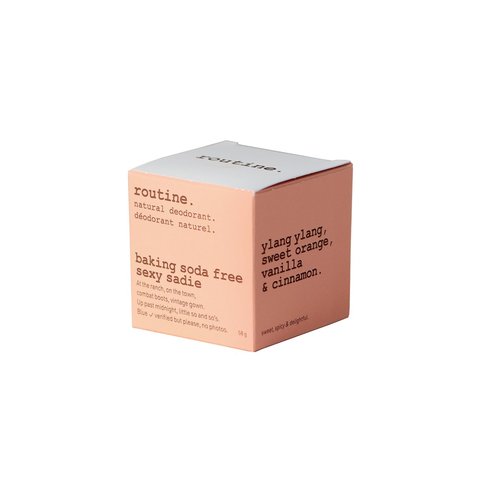 Routine. Natural and Aluminum Free Deodorant (2 Fluid Oz.) for Women and Men | SexySadie No Baking Soda | Ylang Ylang, Sweet Orange, Vanilla & Cinnamon (Cream Jar Formula)