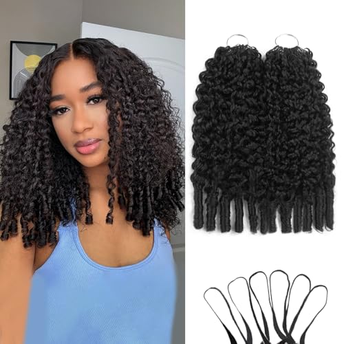 Burmese Curly Human Crochet Hair 20 Inch 120g Human Feather-Line Invisible Crochet Hair Pre Separated Knotless Crochet Human Hair For Braiding Twist