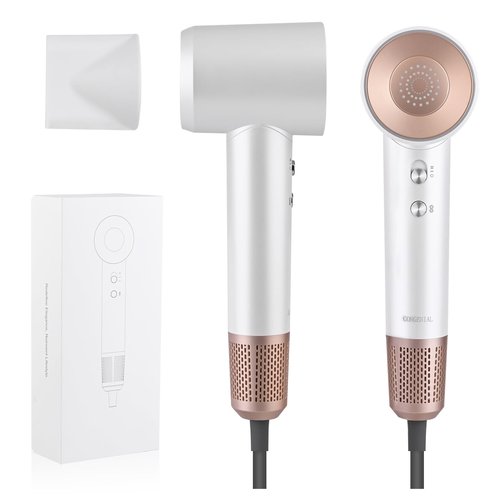Hair Dryer|High Speed Hair Dryers |150000 RPM Professional Negative Ionic Hair Dryer for Fast Drying (White)