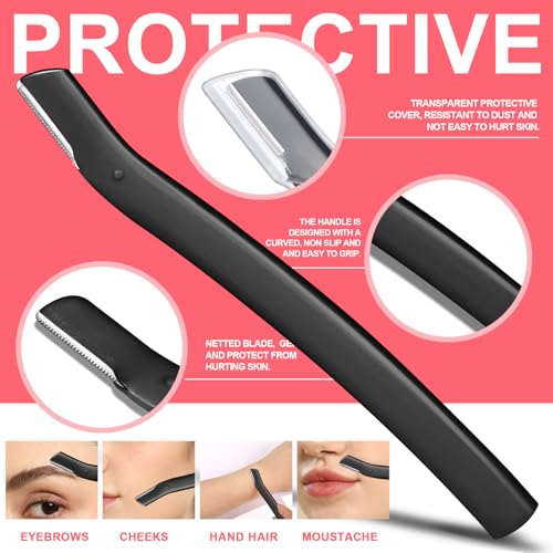 FANDAMEI Eyebrow Scissors, Eyebrow Kit, Eyebrow Tweezers for Women, Eyebrow Razor, Eyebrow Brush. Eyebrow Kit for Men with Leather Case. Eyebrow Scissors for Women Facial Hair Ingrown Hair Removal