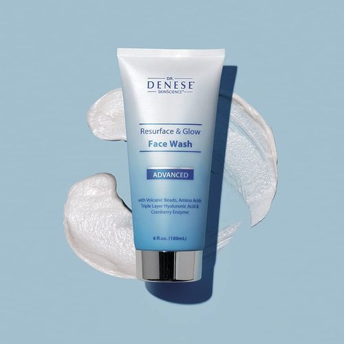 Dr. Denese Resurface & Glow Advanced Face Wash 6 oz – Gentle Exfoliating Cleanser for Radiant, Hydrated Skin – Luxurious Daily Face Wash That Smooths, Softens & Nourishes for a Spa-Like Glow