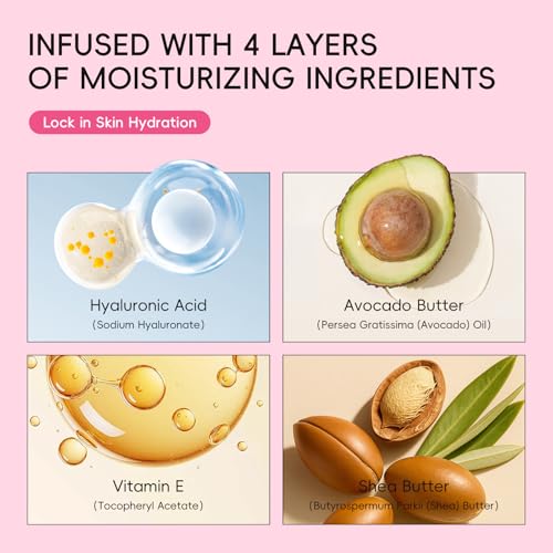 Cleansing Balm Makeup Remover with Japan Sakura Extracts, Hyaluronic Acid, Nourishing Melting Cleanser, Non-Greasy, Cleanses, Removes Makeup & Moisturizes Skin, All-in-One Facial Cleanser