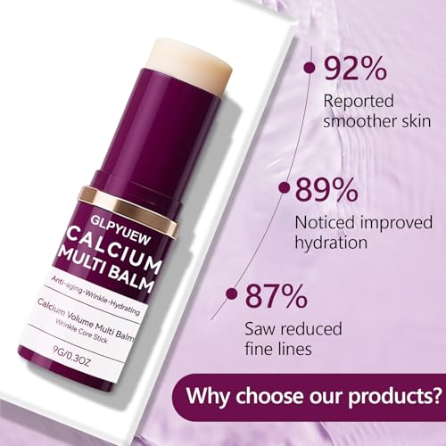 Cemenrete Calcium Multi Balm, Korean Collagen Moisturing Stick,Calcium Volume Multi Balm, Wrinkle Core Stick, cemenrete calcium multi balm anti-aging, sagging, wrinkles (Pack of 2)