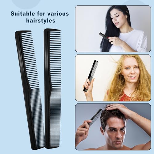 Disposable Combs in Bulk Individually Wrapped Widen and Fine Combs Straight Hair Combs for Women Men Long Handle Beauty Combs for Homeless, Hotel, Nursing Home (7in x 4in, Count, 50)