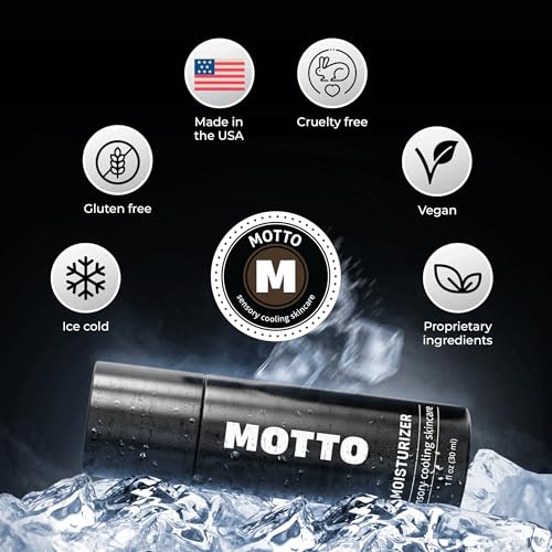 MOTTO Men's Face Moisturizer: Affordable Luxury for Refreshed Skin. ICE COLD Hydrating Cream, Lightweight & Non-Greasy for Daily Use. Soothes & Cools Instantly.