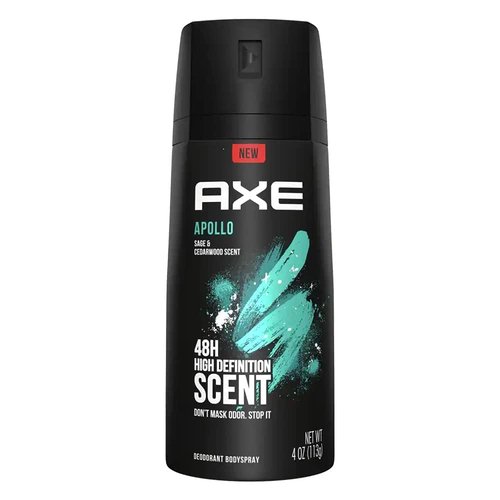 AXE Body Spray for Men Apollo 4 oz (Pack of 4)