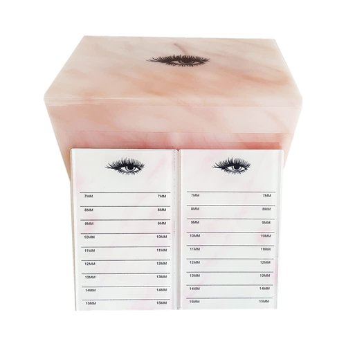 LIXIMMAZN 10 Layers Acrylic Eyelash Storage Box, Makeup Eyelashes Extension Close-Packed Display with 10 Pallets, Grafting False Eyelashes Glue Pallet Holder Display Organizer (Marble Pink)