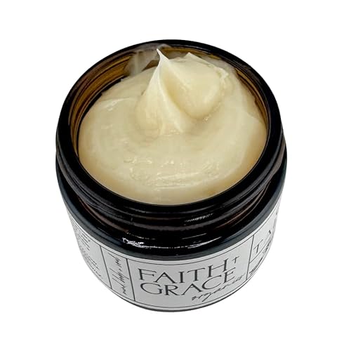 Faith and Grace Organics, Organic Tallow Balm, Vanilla and Manuka Honey, All-purpose Moisturizer, Safe for sensitive skin, Healing balm, 2 oz glass jar