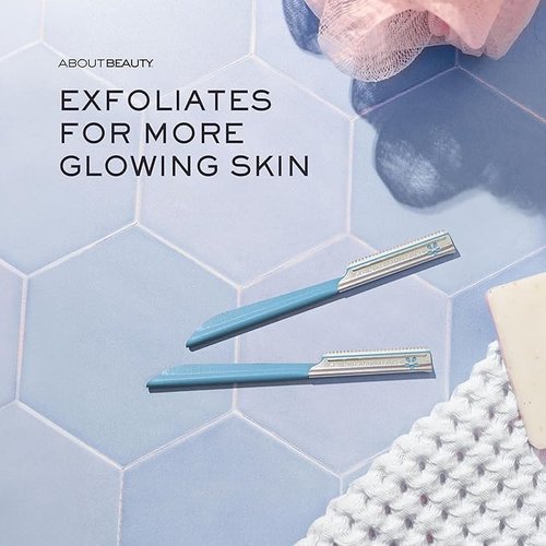 About Face Pro-Premium Facial Razors - 12 Beauty Groomers for Hair Removal, Ideal for Shaving, Exfoliating and Brow Shaping, Japanese Stainless Steel Gently Removes Facial Hair