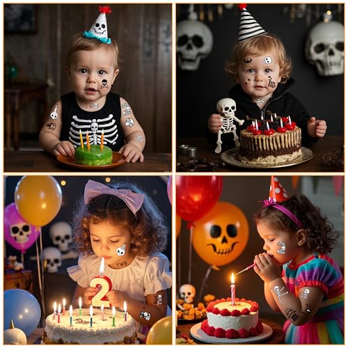 Bad Two Birthday Temporary Tattoos for Kids - 256 Pcs Funny Fake Tattoo for 2nd Birthday Party Decorations, Fun Favors Supplies Stickers for Boys Girls(8 Sheets)