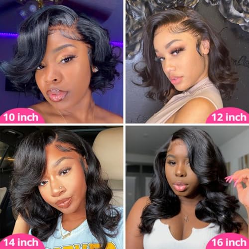 west kiss Glueless Short Bob Wig Ready to Wear 5x7 Closure Bob Wig Pre Cut & Pre Bleached Human Hair Wigs With Adjustable Straps for Easy Installation 12 Inch