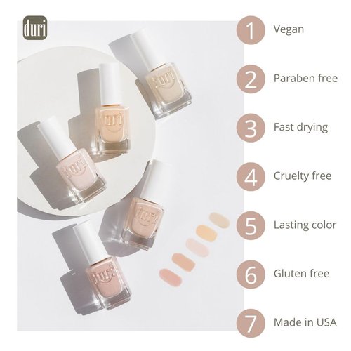 Duri Cosmetics Rejuvacote Nail Growth Bundle with Forever Beautiful Light Pink and White Polishes - Strong and Beautiful Nails Gift Bundle